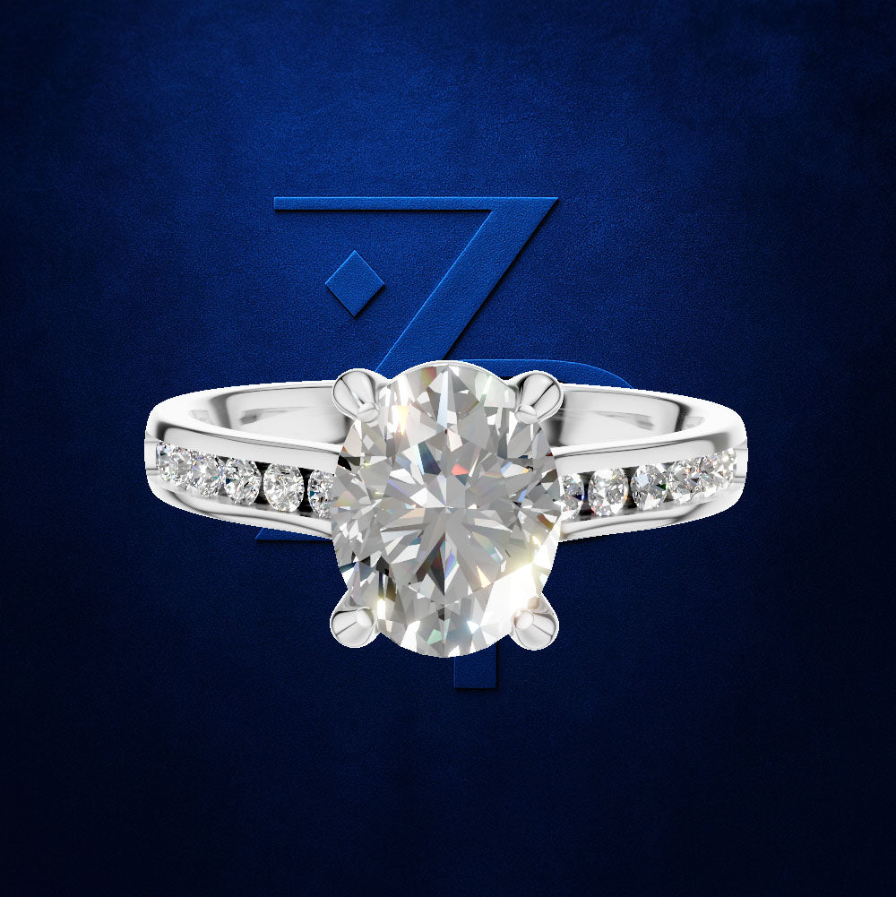 1.5 Carat Oval Lab Grown Diamond Engagement Ring