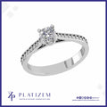 0.5 Carat Round Diamond Pave Engagement Ring for Women