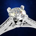 0.5 Carat Round Diamond Pave Engagement Ring for Women