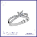 Princess Cut Diamond Split Shank Engagement Ring for Women