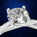 Round Solitaire Twisted Band Engagement Ring for Women