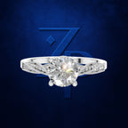 Round Solitaire Twisted Shank Diamond Engagement Ring for Women