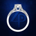 Round Solitaire Twisted Shank Diamond Engagement Ring for Women