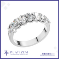 Oval Diamond Seven Stone Wedding Band for Women