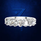 Oval Diamond Seven Stone Wedding Band for Women