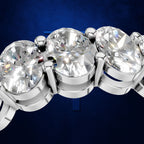 Oval Diamond Seven Stone Wedding Band for Women