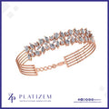 Mixed Shape Diamond Cluster Tassel Necklace for Women