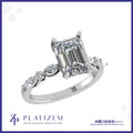 Emerald Cut Ring with Graduating Side Stones