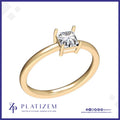 Princess Cut Diamond Solitaire Ring for Women