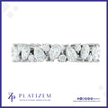 3 Carat Pear Diamond Alternating Cluster Eternity Band for Women