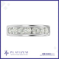 Round Diamond Channel Set Half Eternity Band for Women