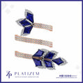 Blue Gemstone Butterfly Cluster Ring for Women
