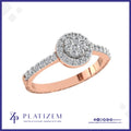 Round Diamond Cluster Ring Wrapped in a Halo of Smaller Stones