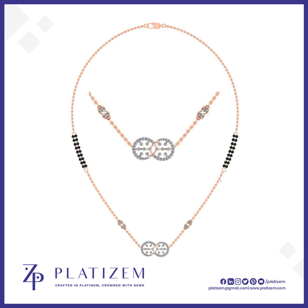 Infinity Diamond Beaded Chain Necklace Design