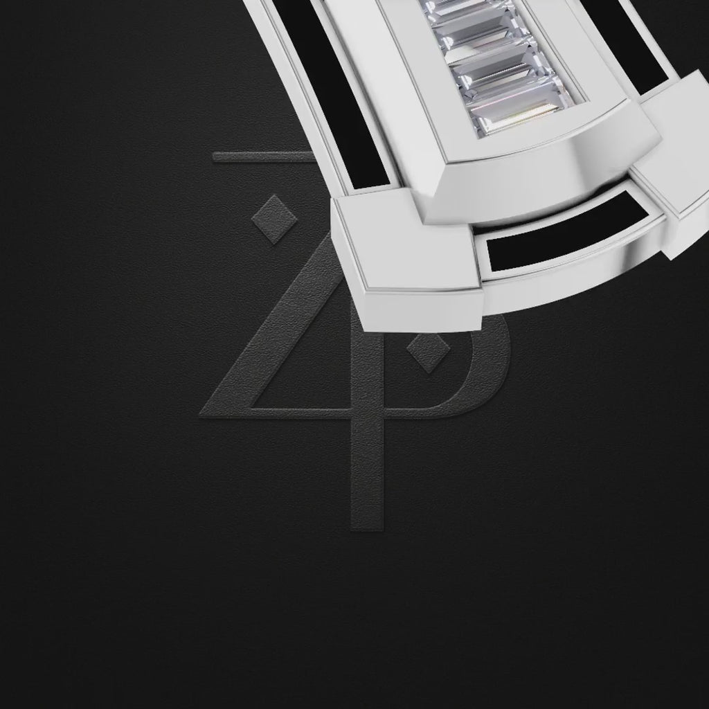 Baguette Laboratory Grown Diamond Pendant for Men