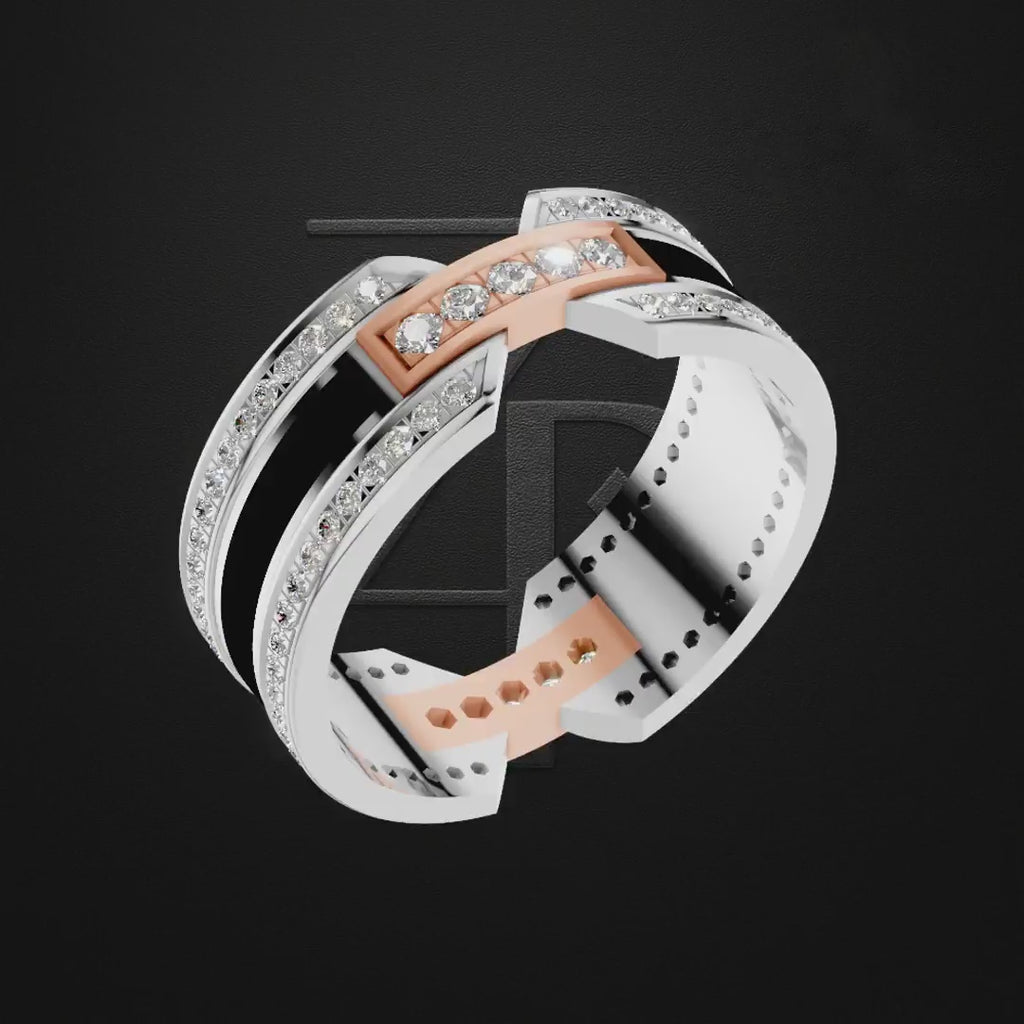 14k Gold Mens Wedding Band