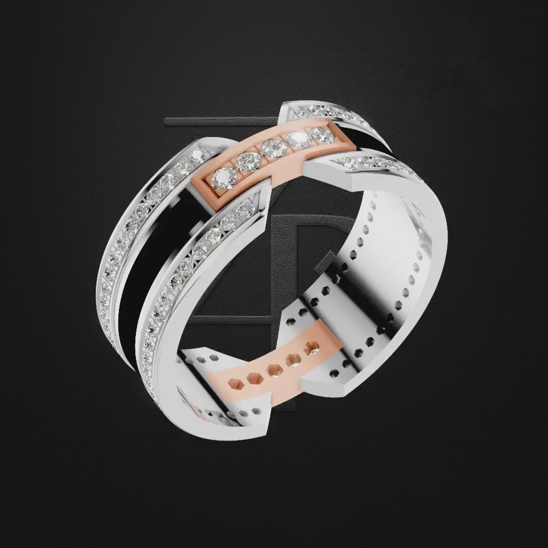 14k Gold Mens Wedding Band