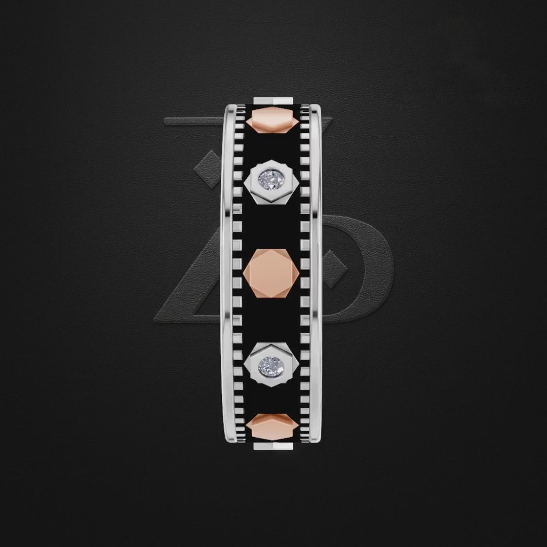 Moissanite Laboratory Grown Diamond Wedding Band Gold