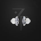 1 Carat Marquise Laboratory Grown Diamond Earrings