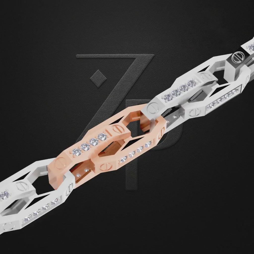 Laboratory Grown Diamond Link Chain Necklace
