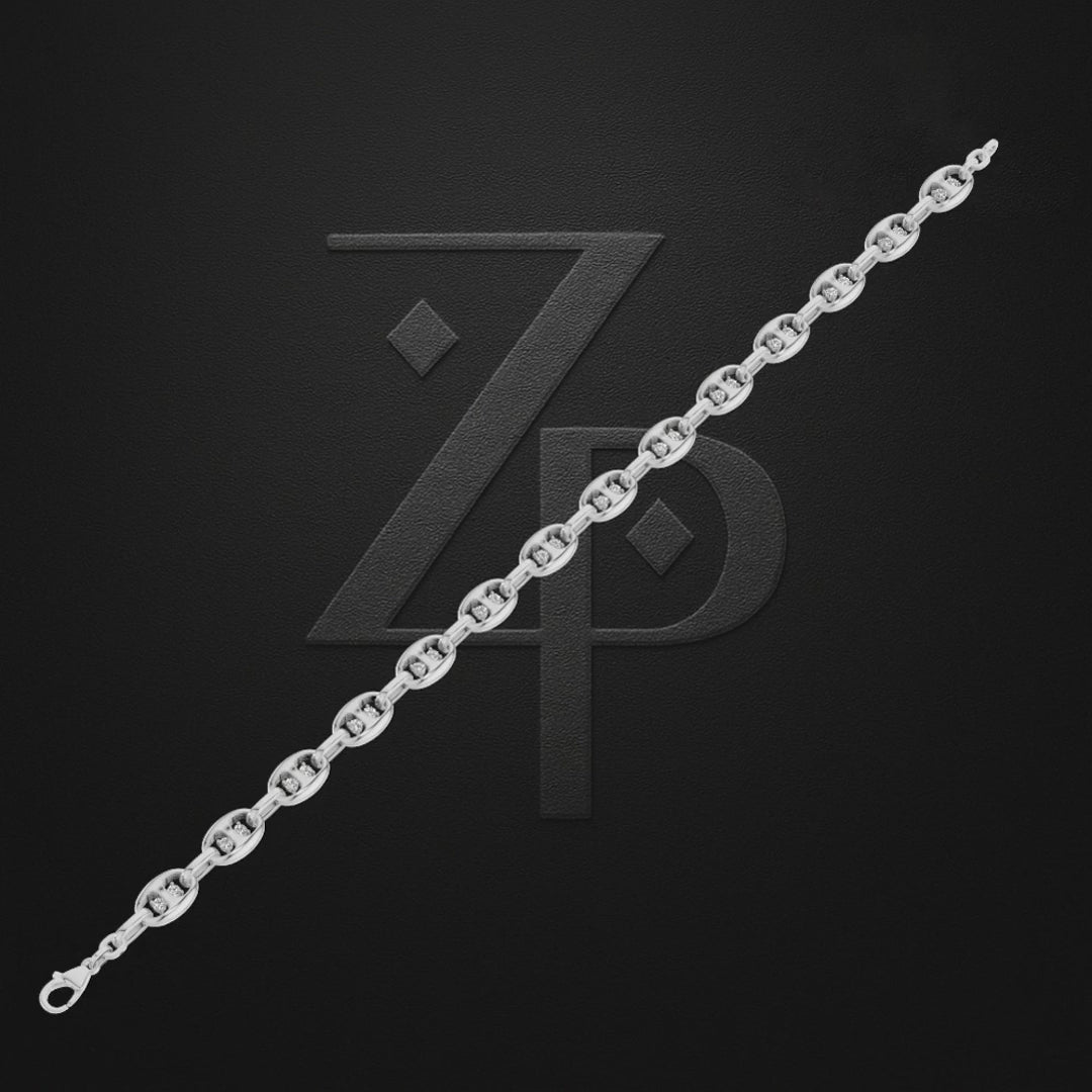 Gold Diamond Link Bracelet for Men Luxury Mens Jewelry with Stylish, Timeless Design