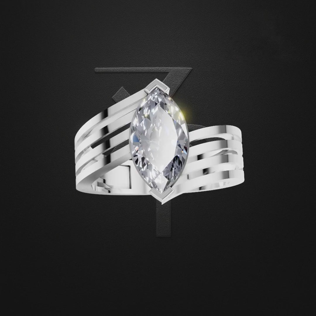 2 Carat Marquise Laboratory Grown Diamond Ring