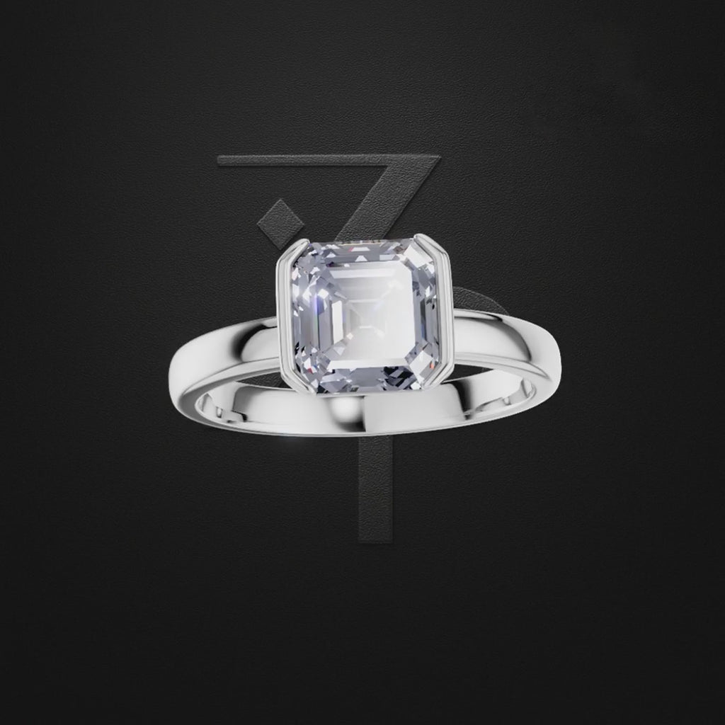 2 Carat Emerald Cut Lab Grown Diamond Ring