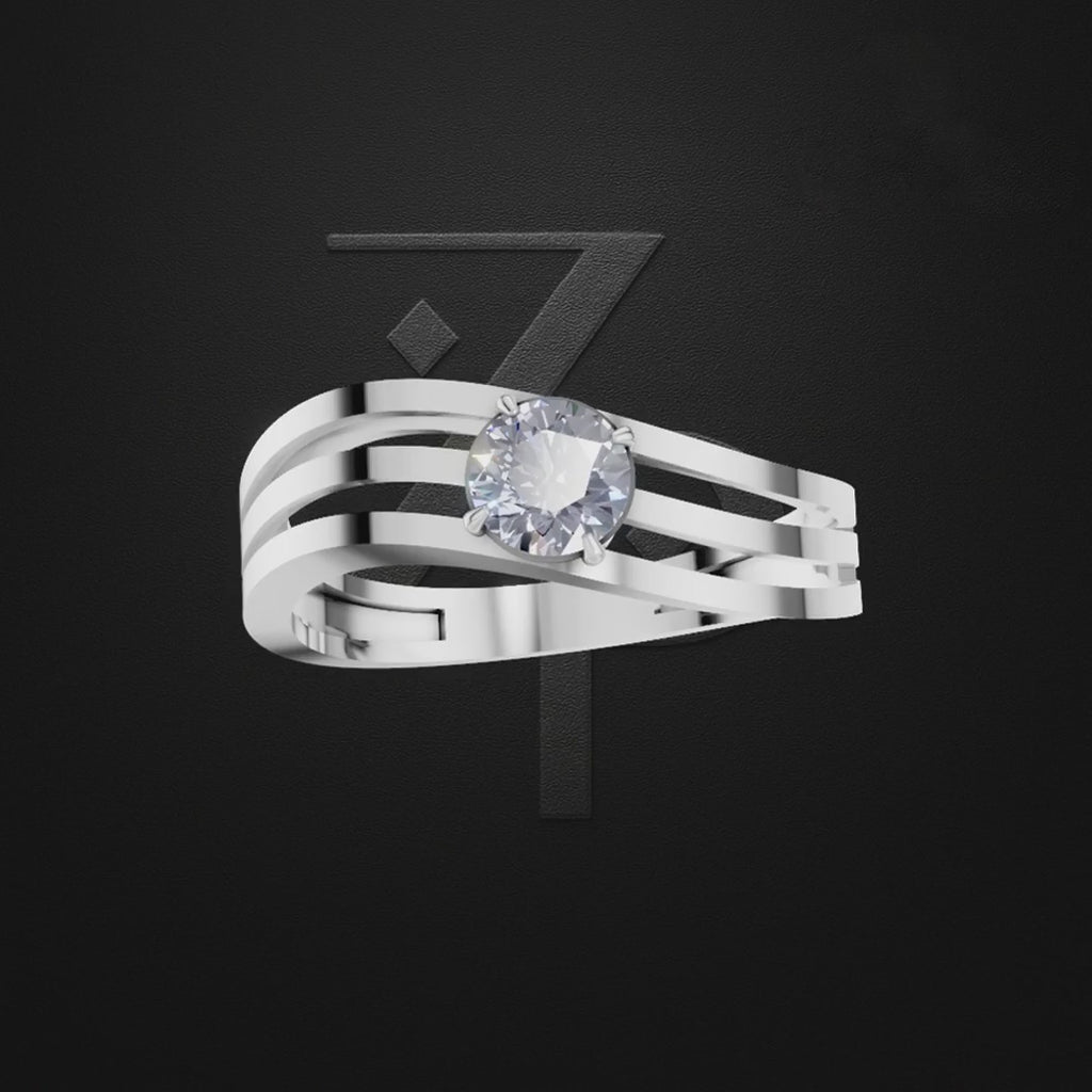 Round Cut Moissanite Laboratory Grown Diamond Ring