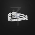 Round Cut Moissanite Laboratory Grown Diamond Ring