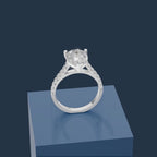 4 Carat Pear Shaped Laboratory Grown Diamond Ring