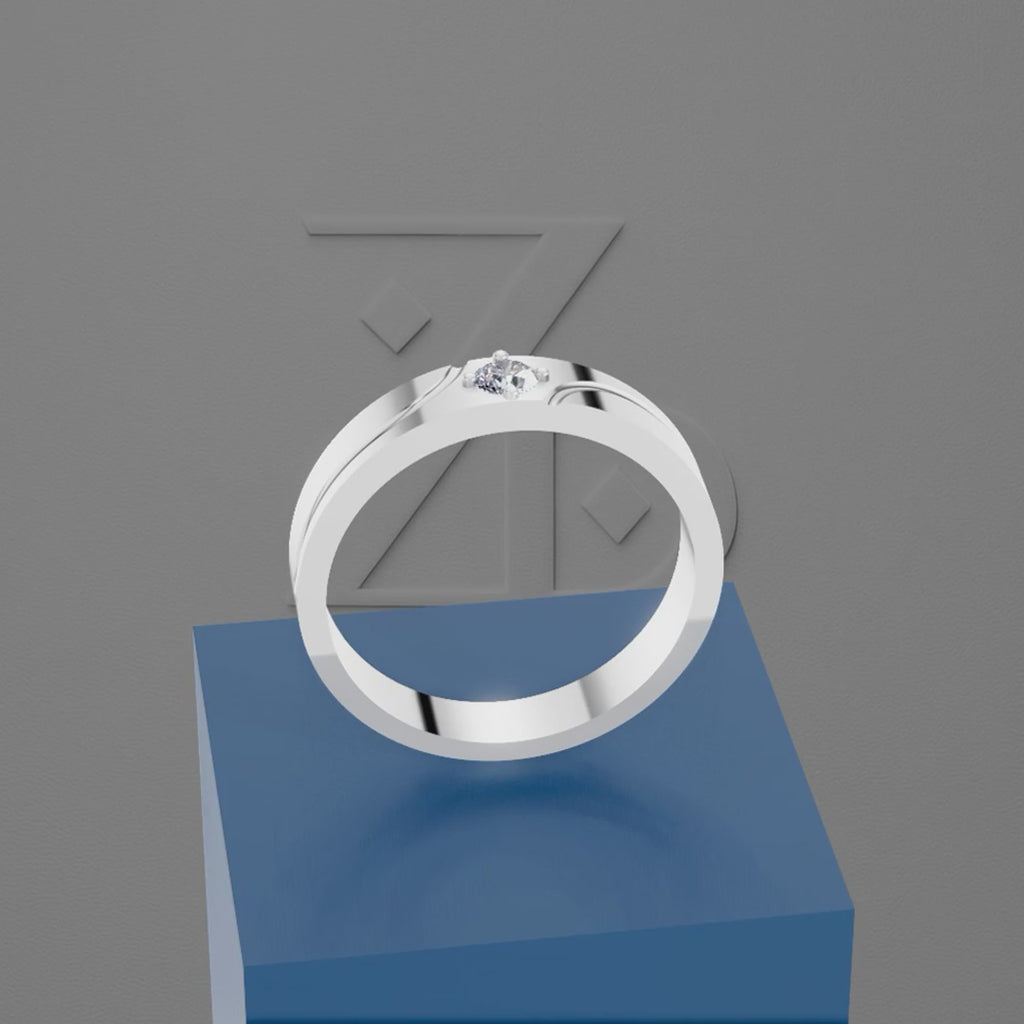 Moissanite Wedding Band for Men
