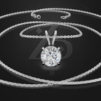 Round Solitaire Laboratory Grown Diamond Pendant