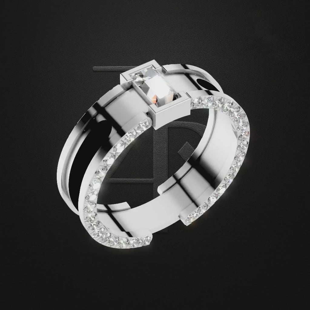Baguette And Round Laboratory Grown Diamond Band