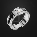 Baguette And Round Laboratory Grown Diamond Band