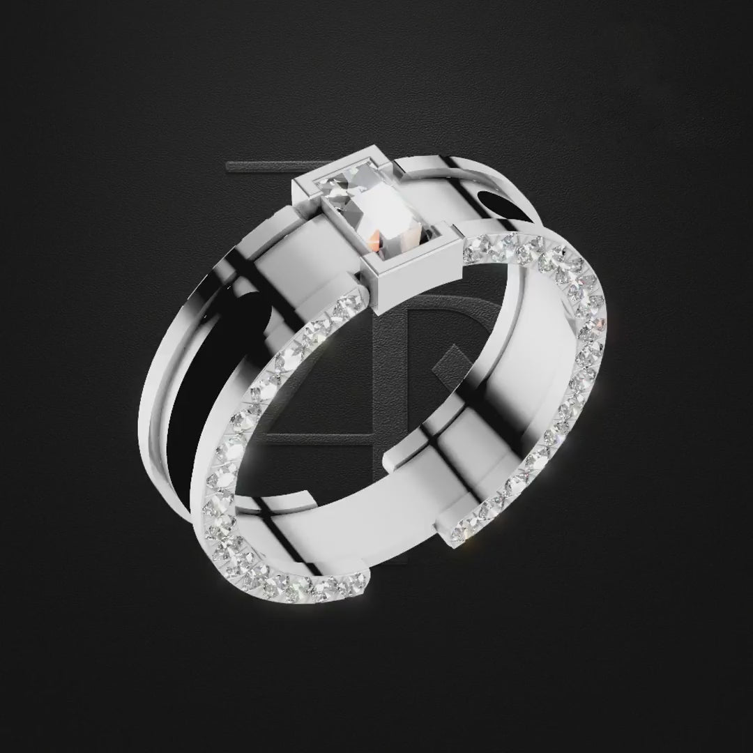 Baguette And Round Laboratory Grown Diamond Band