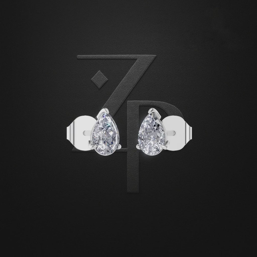 Pear Shaped Laboratory Grown Diamond Earrings
