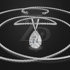 Pear Cut Laboratory Grown Diamond Pendant