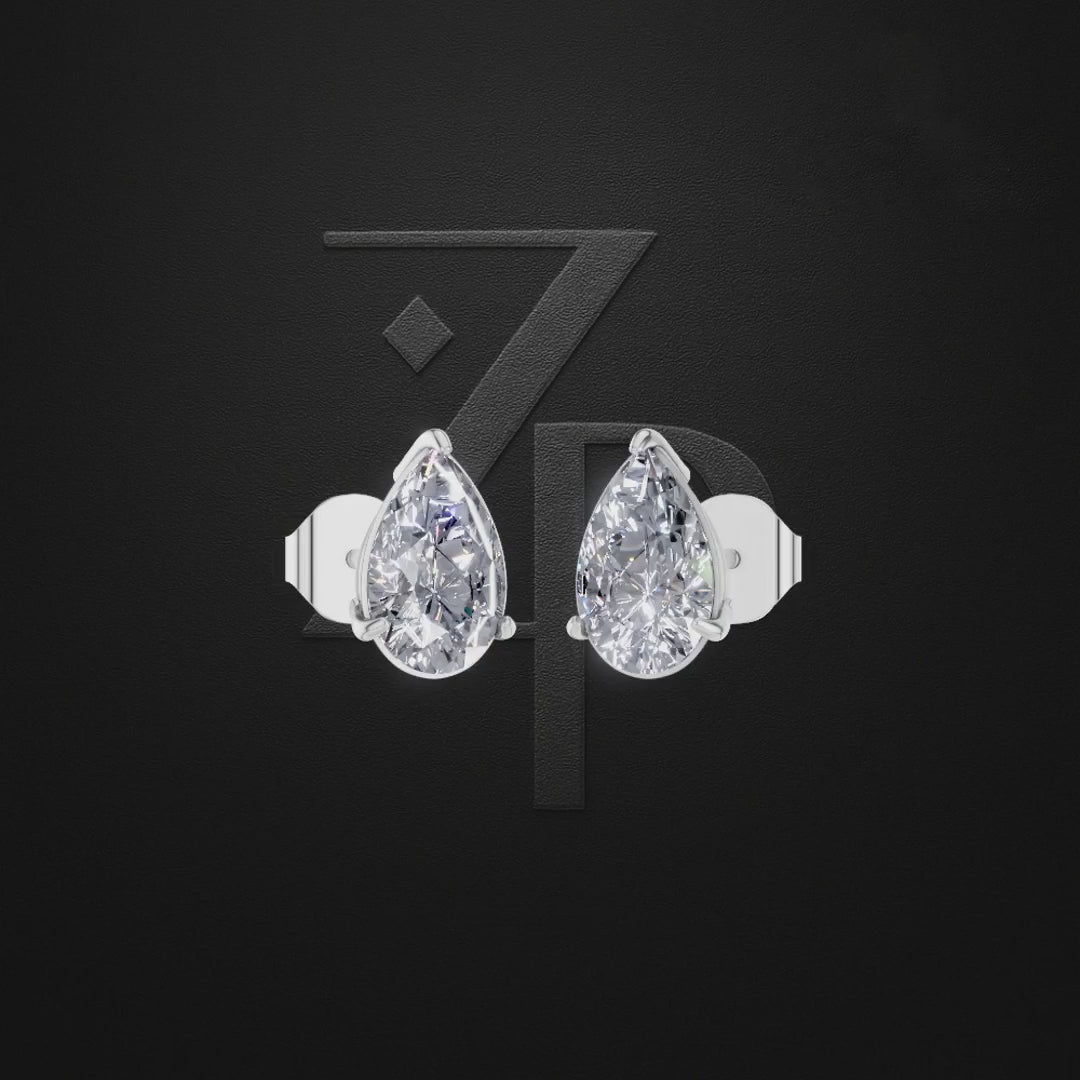 Pear Shaped Laboratory Grown Diamond Studs