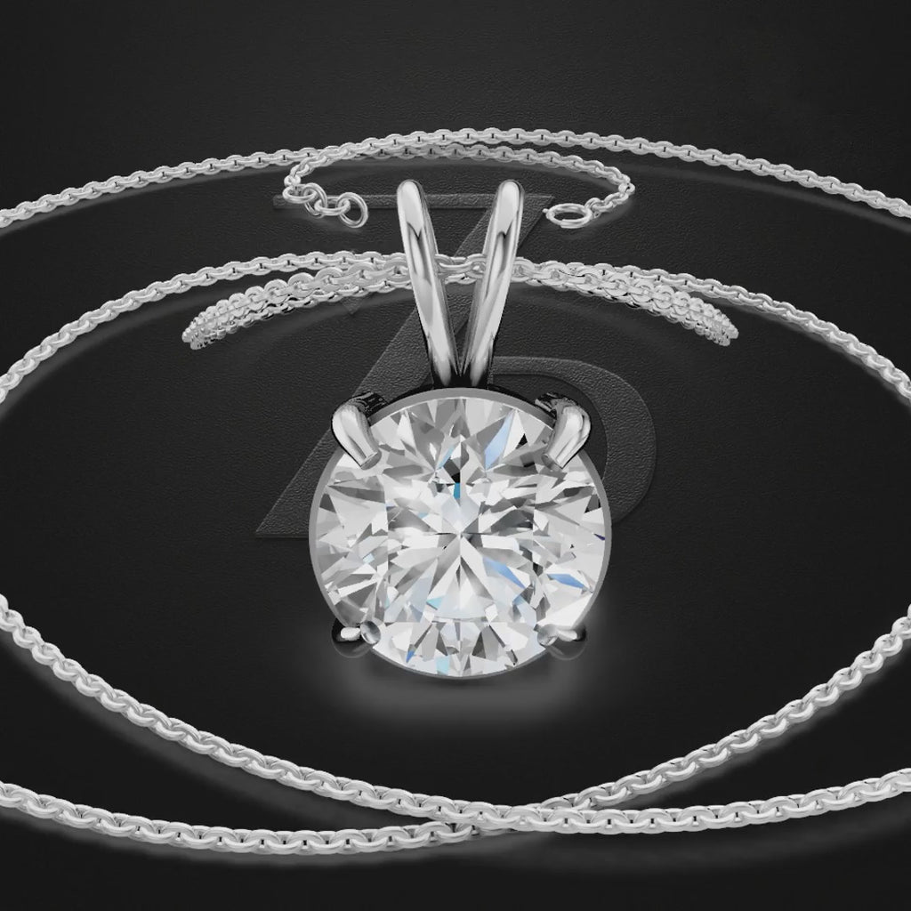 3 Carat Solitaire Laboratory Grown Diamond Pendant