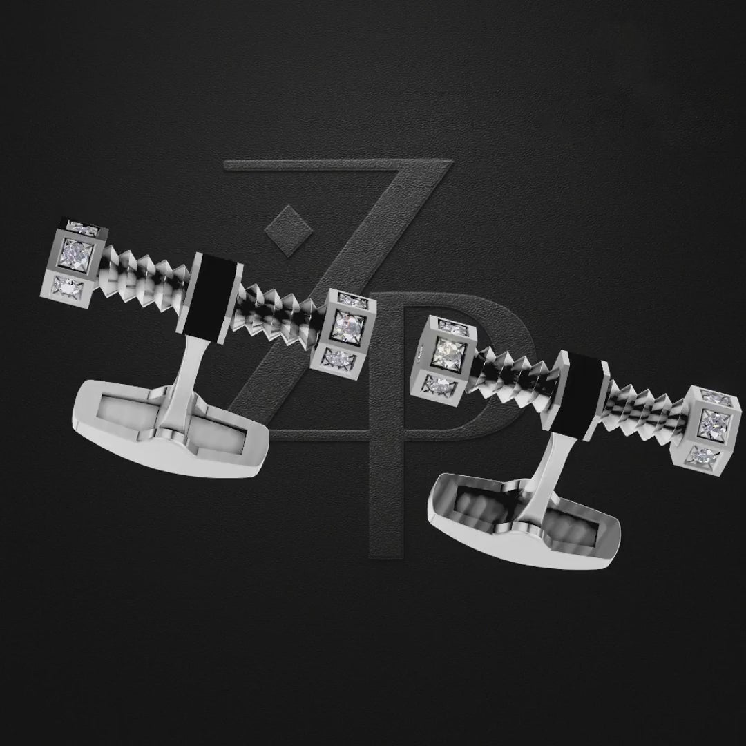 Platinum Laboratory Grown Diamond Cufflink for Men