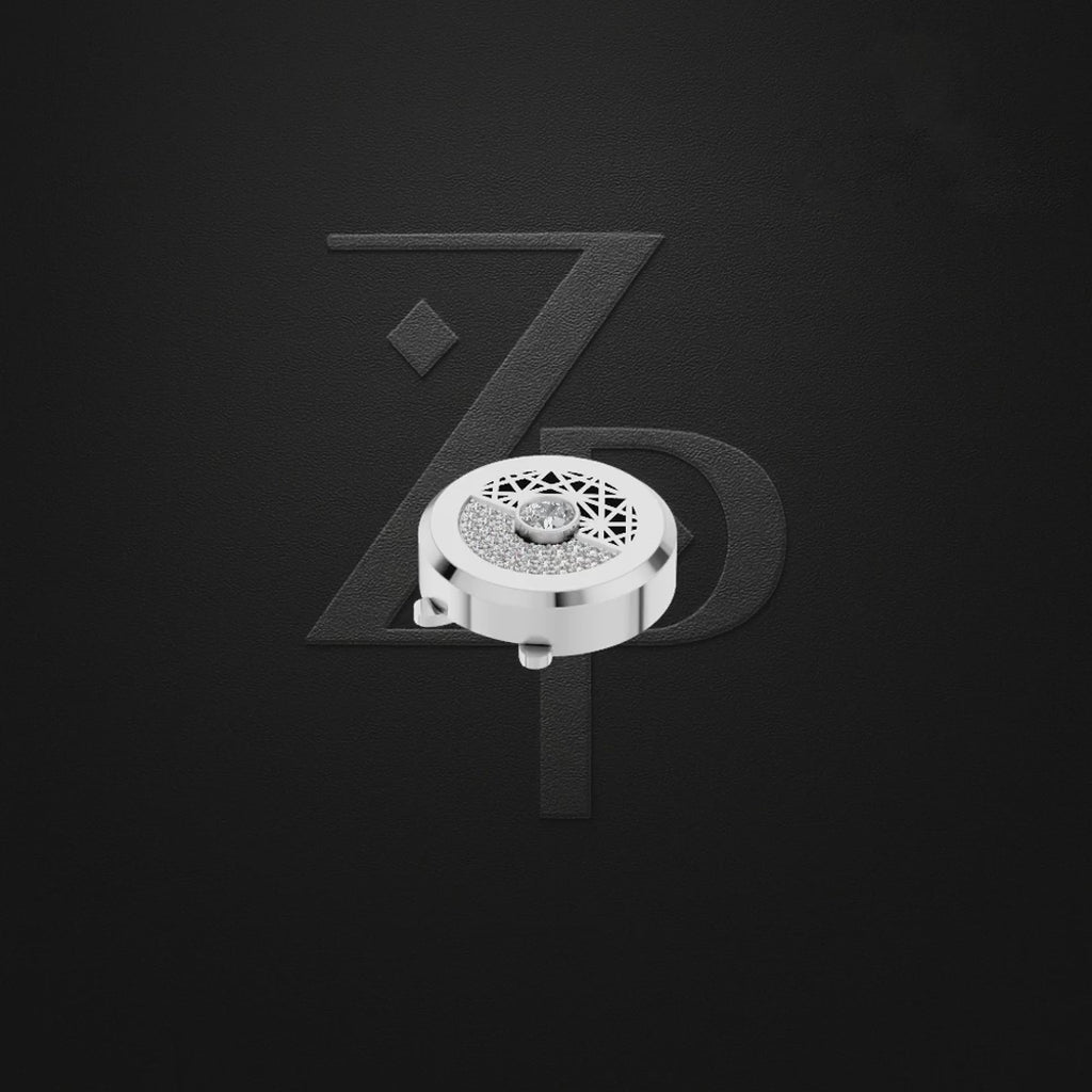 Laboratory Created Diamond Platinum Button