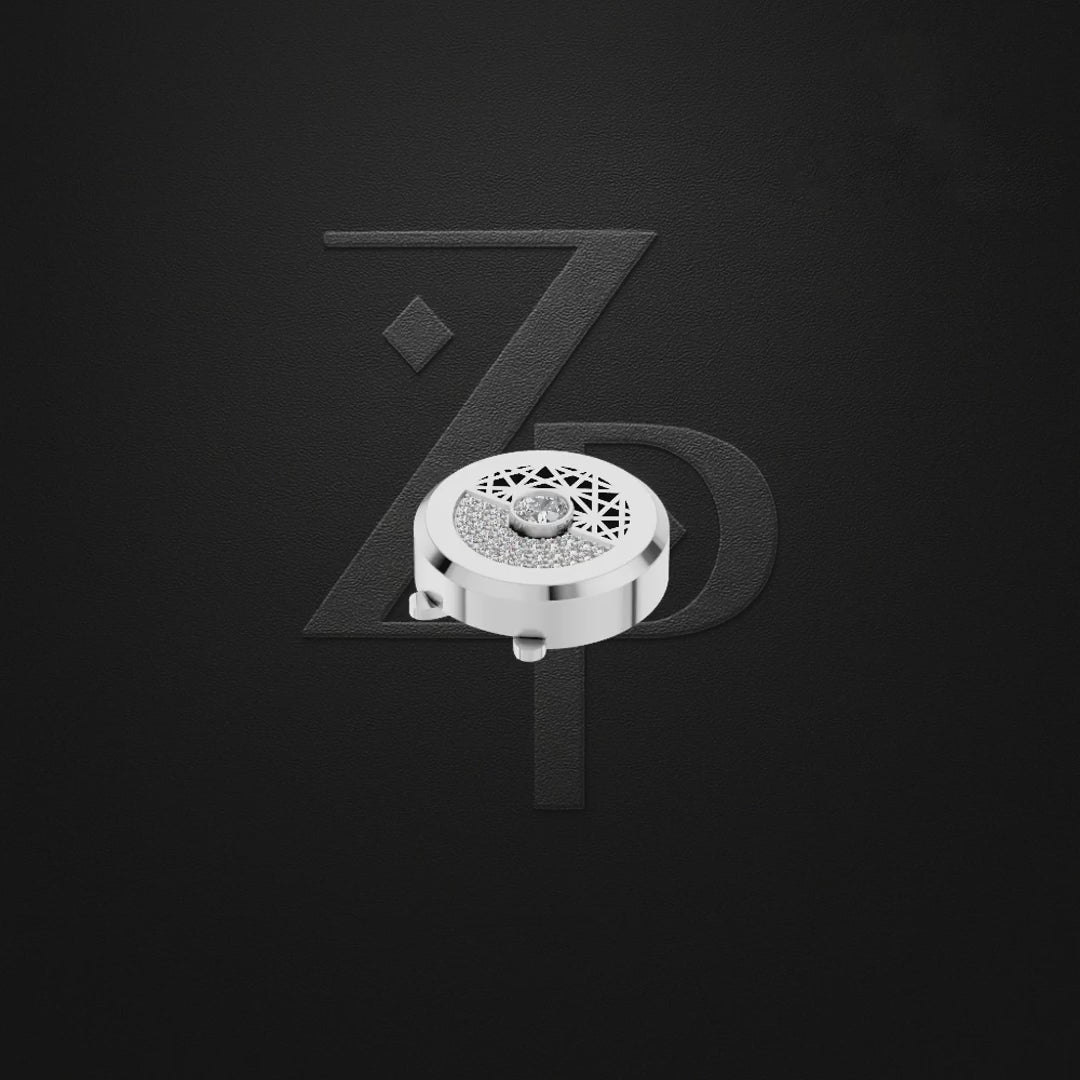 Laboratory Created Diamond Platinum Button