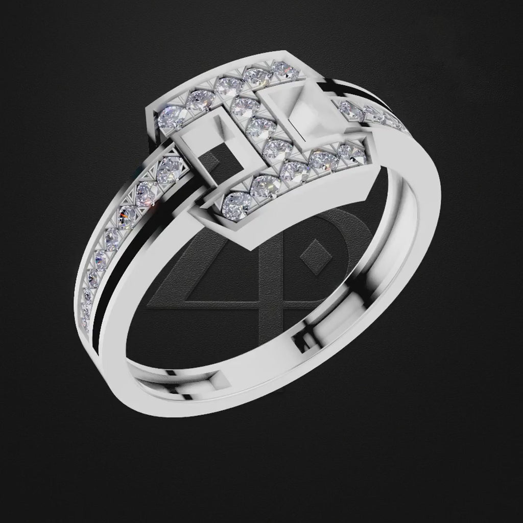 Platinum Ring With Laboratory Grown Diamonds