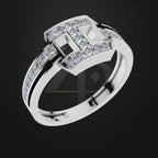 Platinum Ring With Laboratory Grown Diamonds