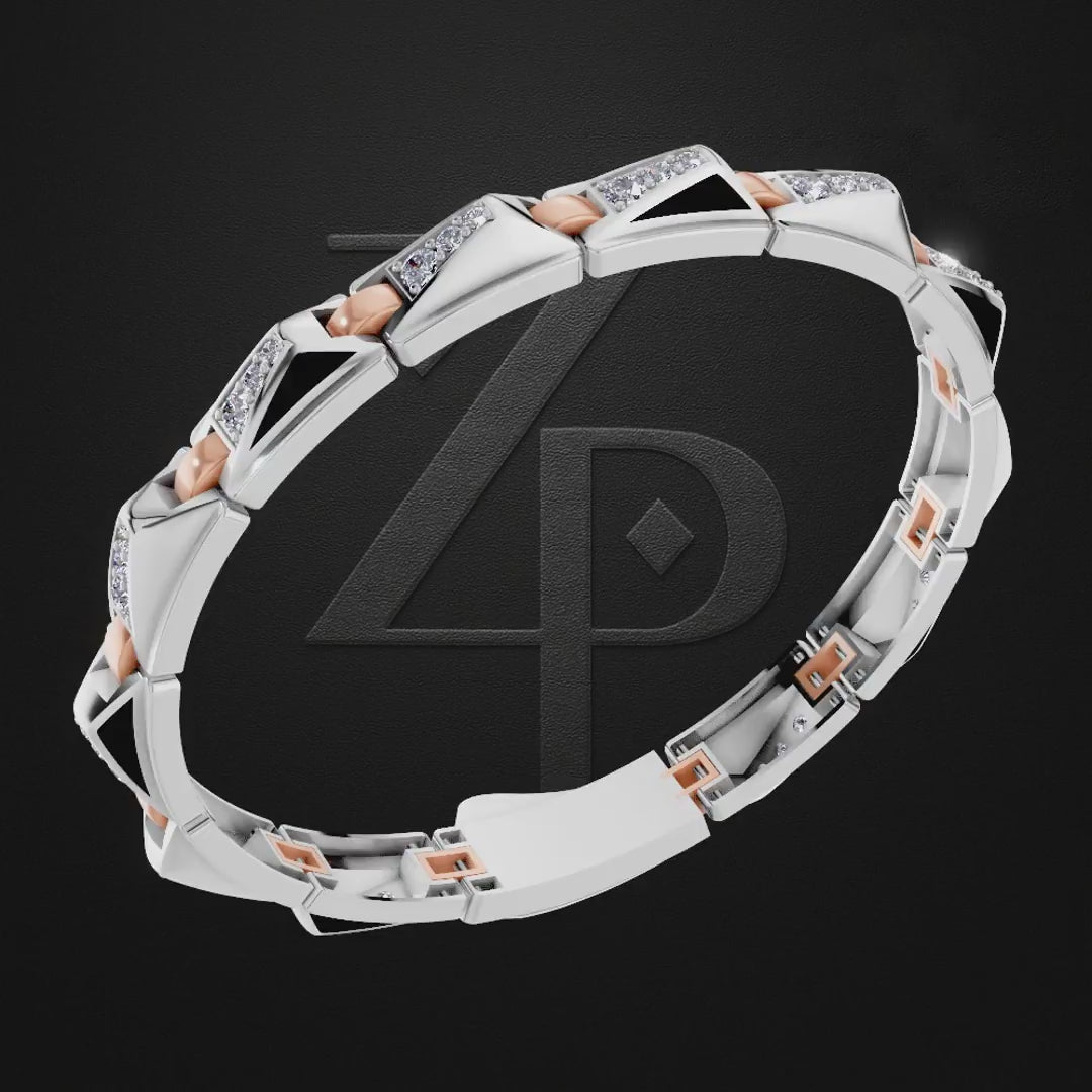 Moissanite Laboratory Grown Diamond Bracelet Men