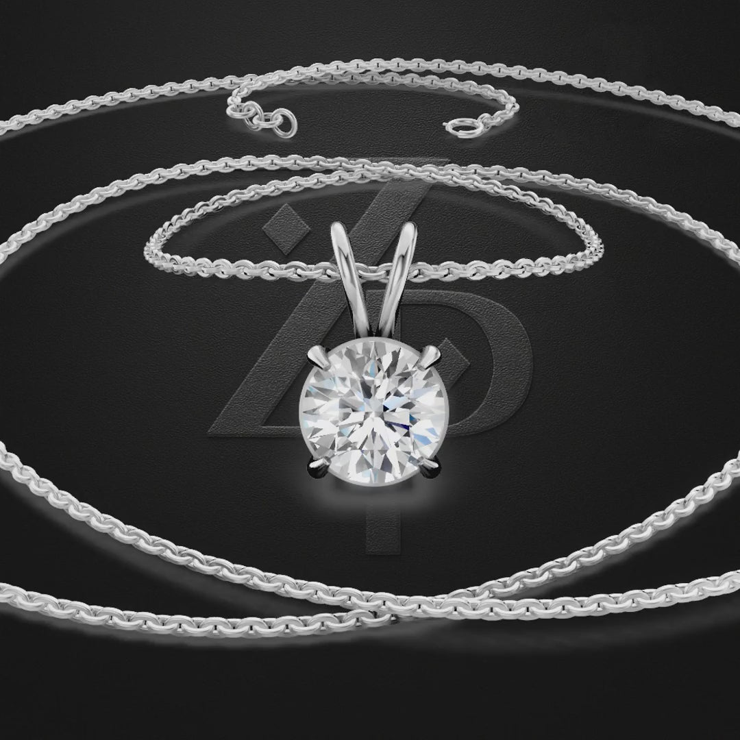 1 Carat Laboratory Grown Diamond Solitaire Pendant