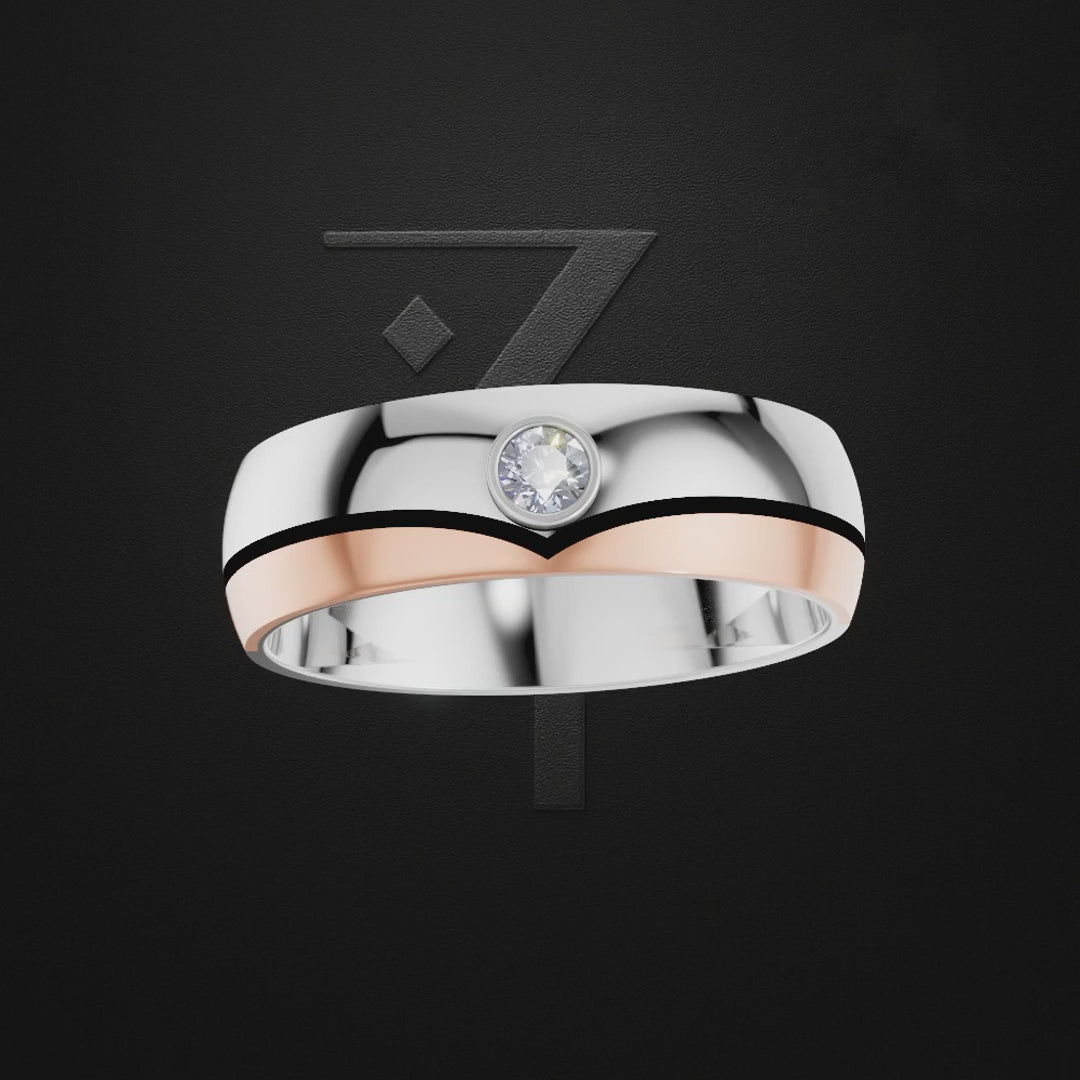 Platinum Mens Wedding Band