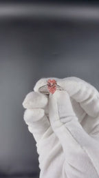 2.5 Carat Pear Cut Fancy Pink Lab Grown Diamond Engagement Ring