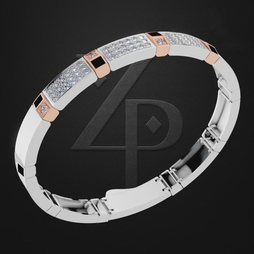 Pave Laboratory Grown Diamond Bracelet Rose Gold