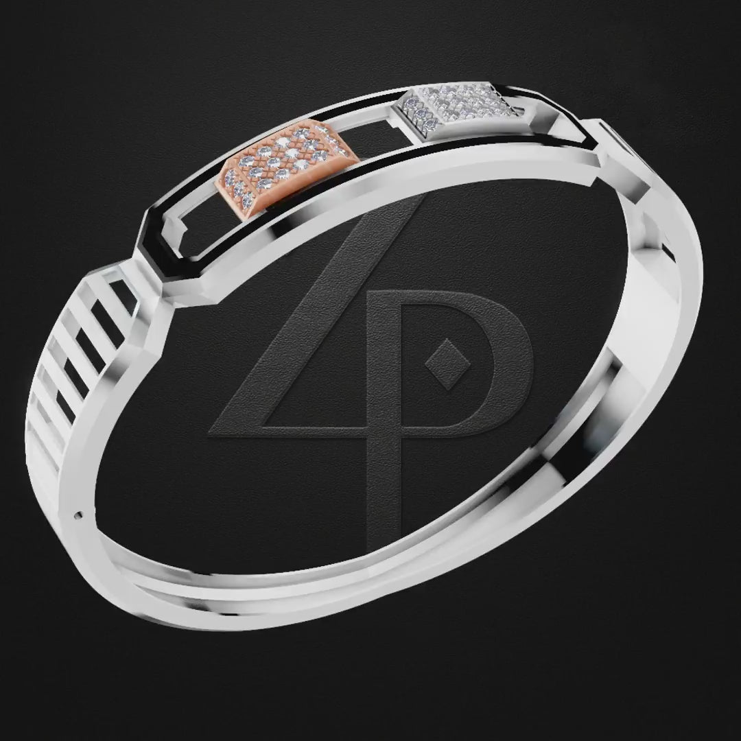 White Gold Bracelet For Men